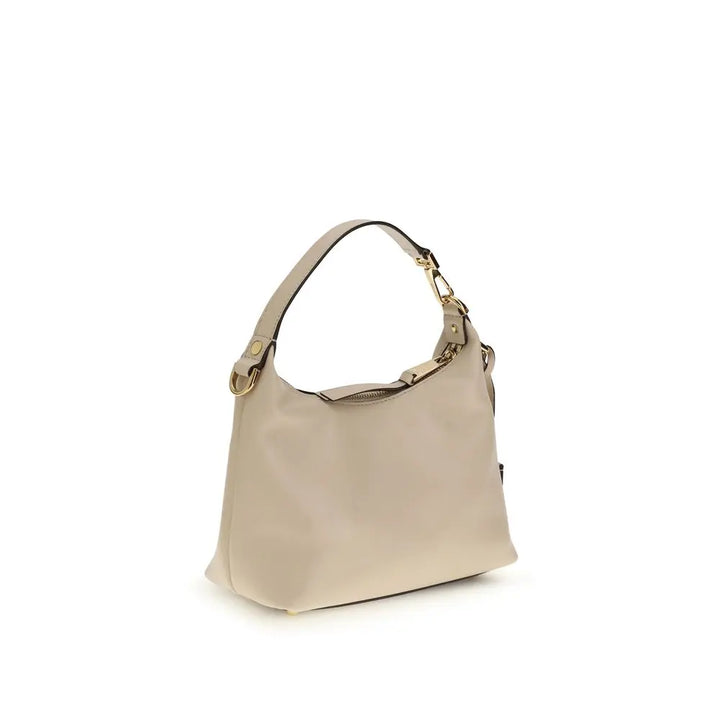 Beige Calf Leather Bos Taurus Handbag Versace