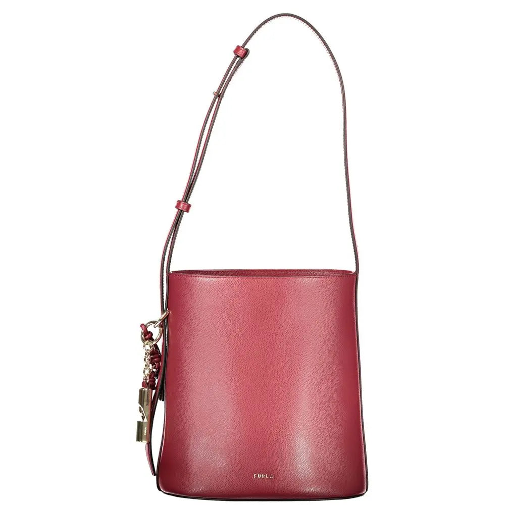 Rosso Leather Woman Bucket Bag Furla