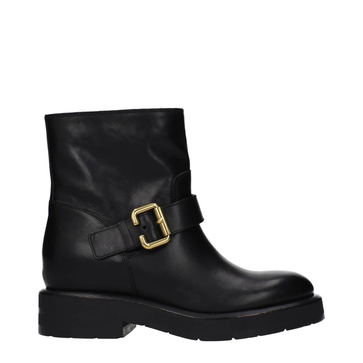 Black Leather Ankle Boots Chloé