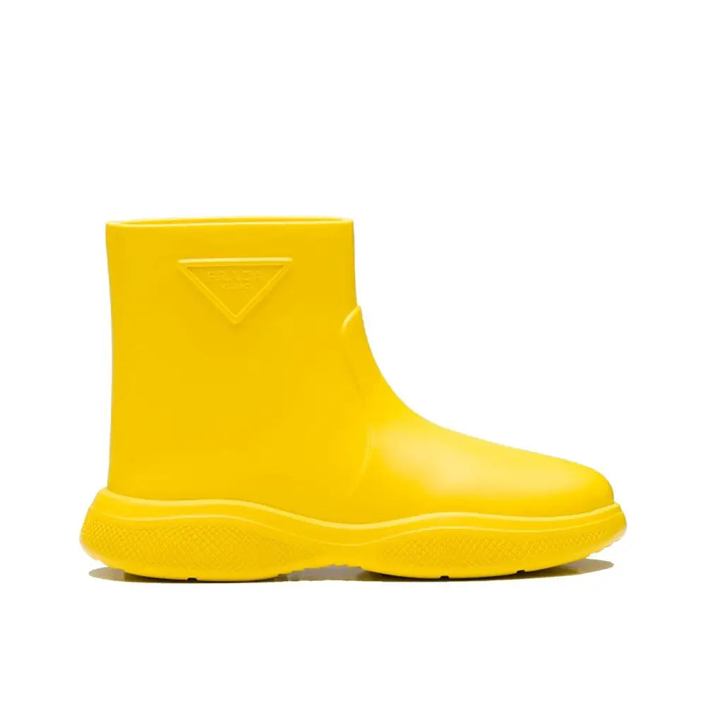 Bicolor Rubber Rain Boots Prada