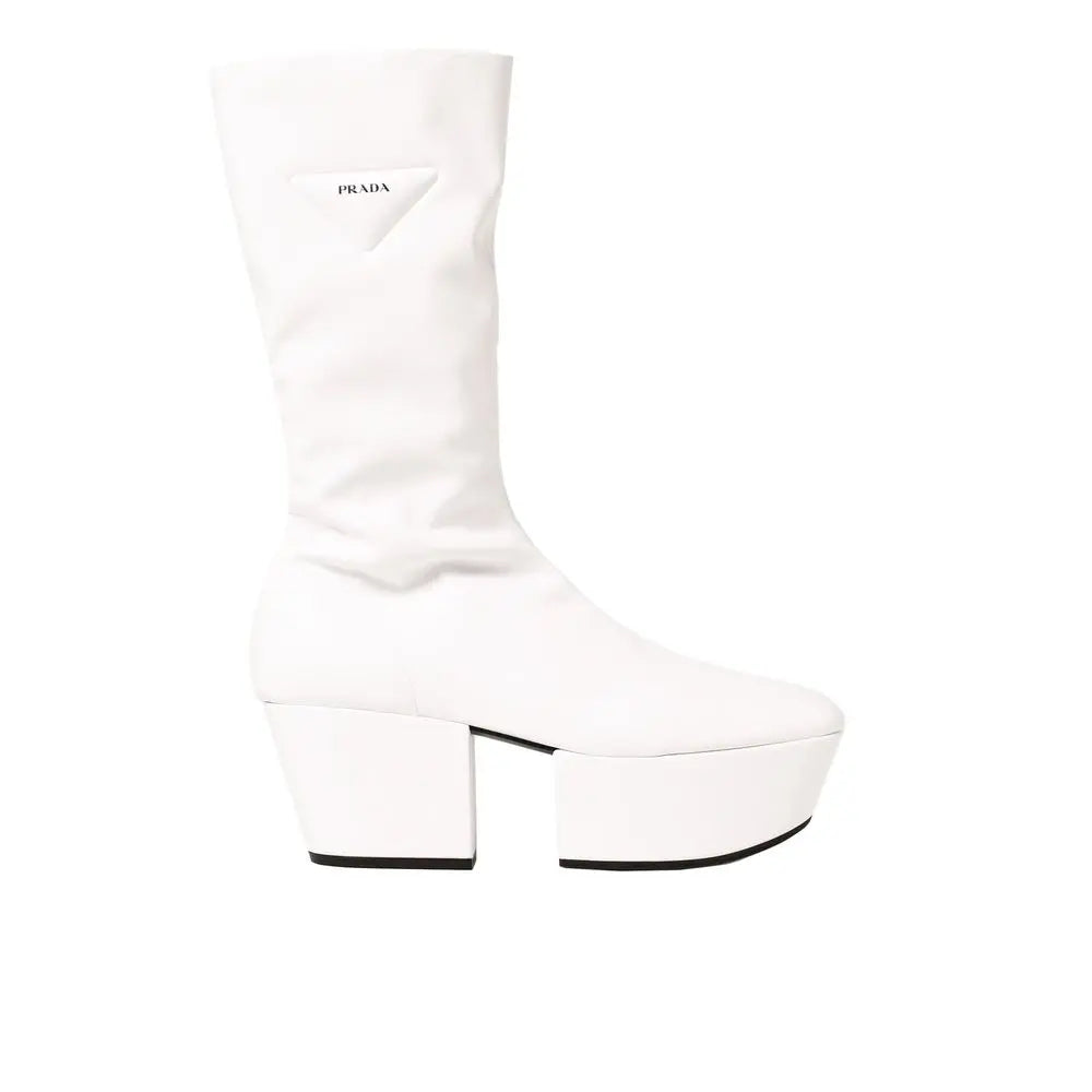 White Polyethylene Boots Prada