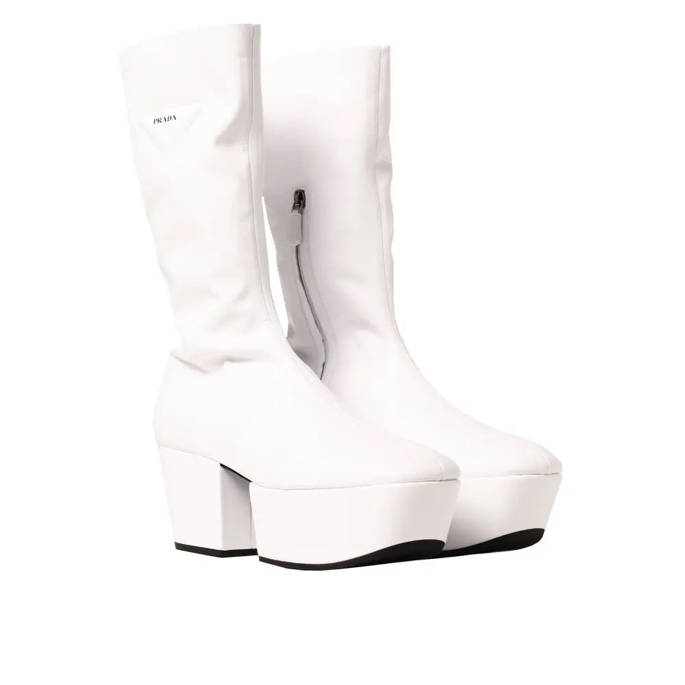 White Polyethylene Boots Prada