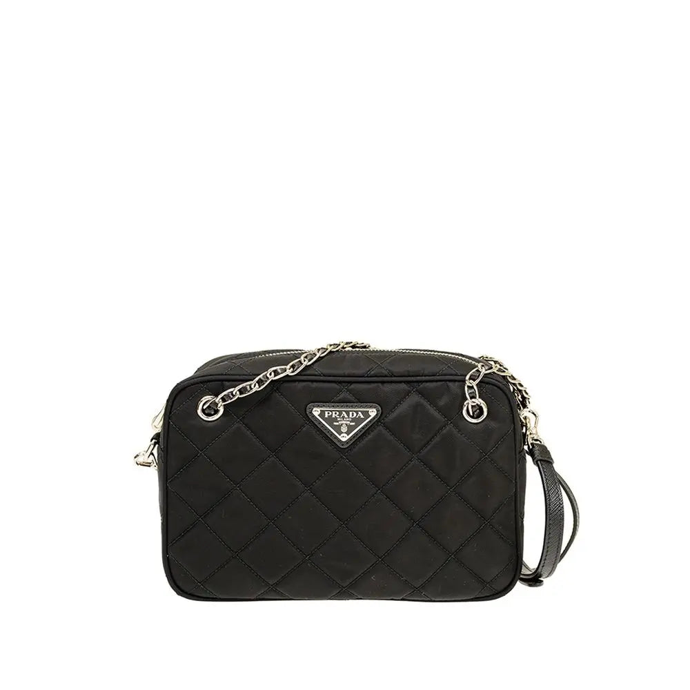 Black Nylon Crossbody Bag Prada