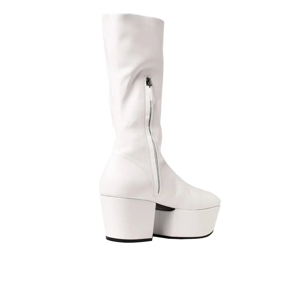 White Polyethylene Boots Prada