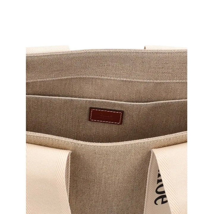 Beige Linen Tote Bag Chloé