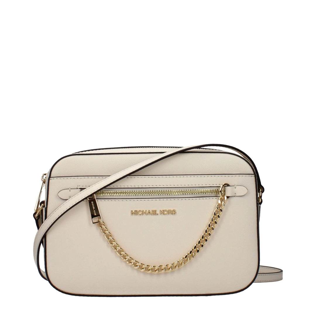Beige Leather Crossbody Bag Michael Kors