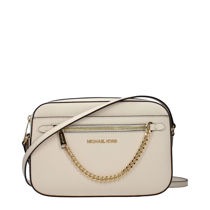 Beige Leather Crossbody Bag Michael Kors