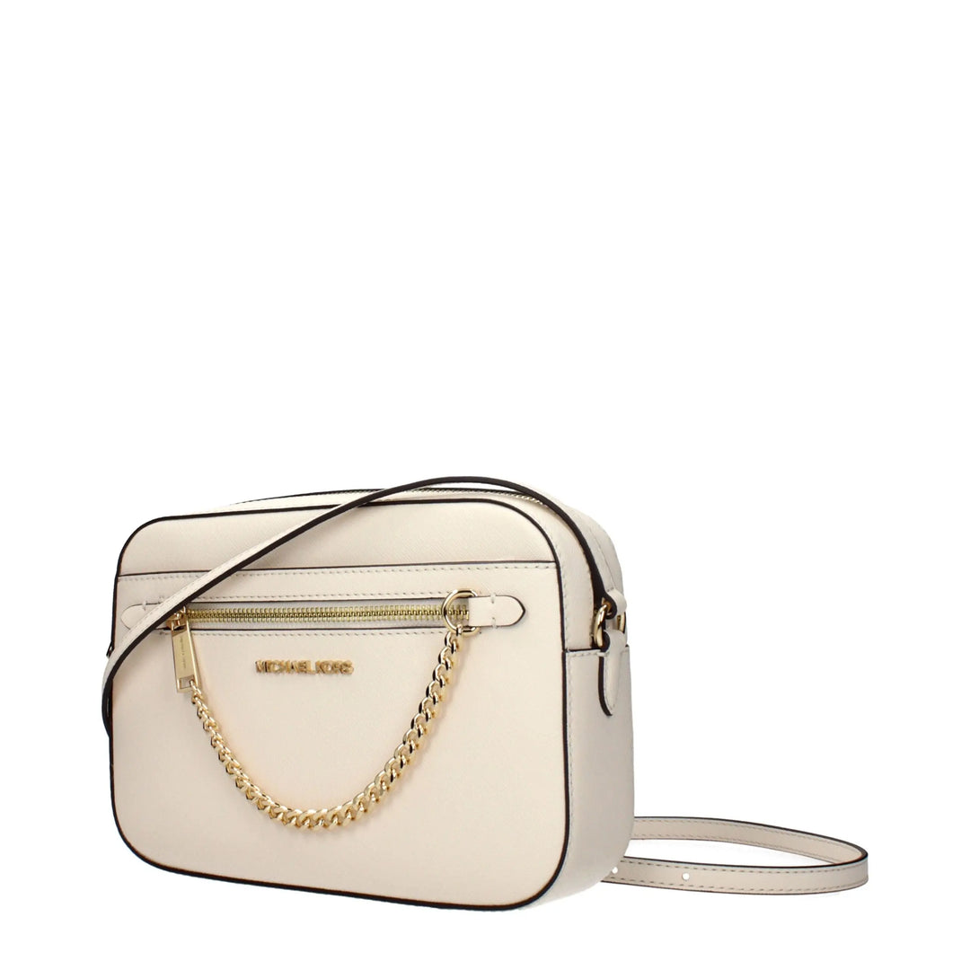 Beige Leather Crossbody Bag Michael Kors