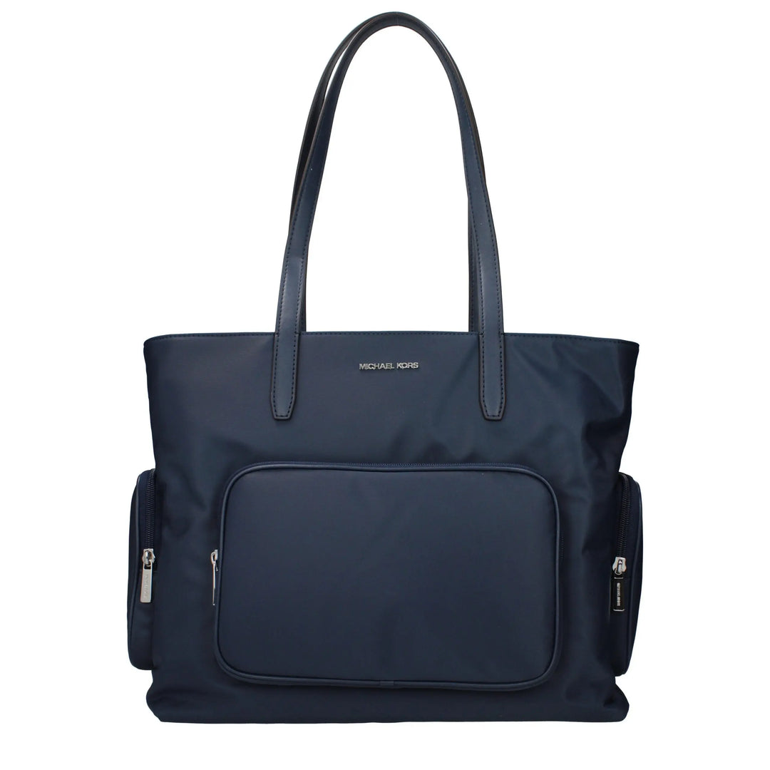 Blue Fabric Shoulder Bag Michael Kors
