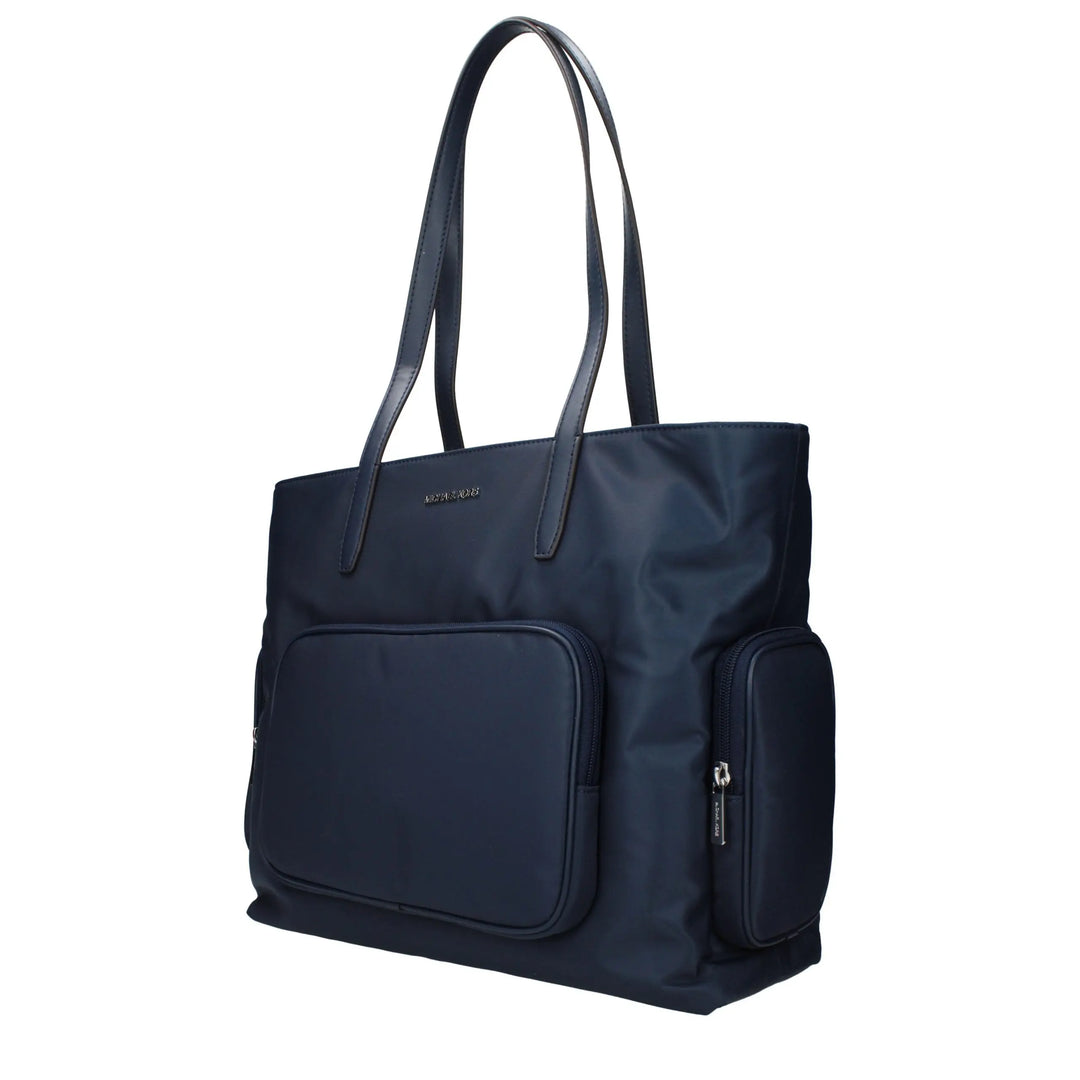 Blue Fabric Shoulder Bag Michael Kors