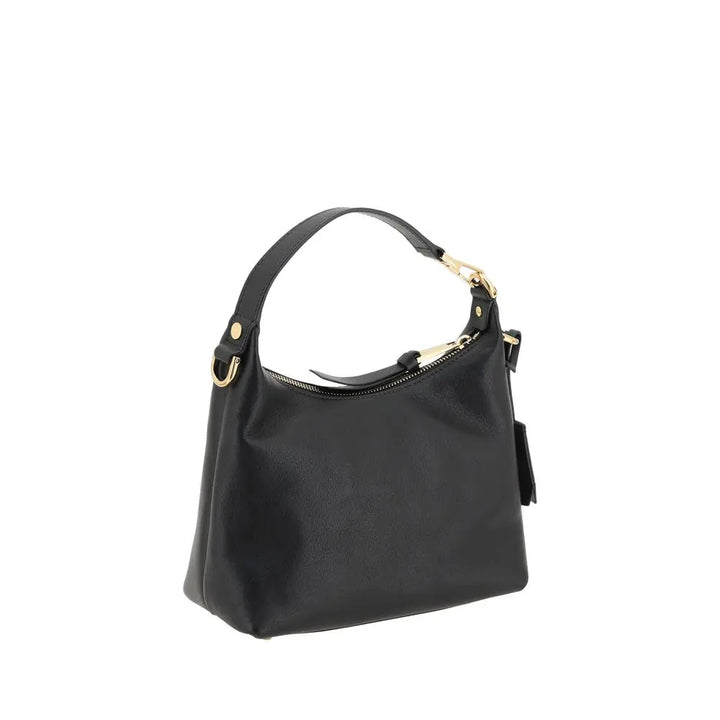 Black Calf Leather Bos Taurus Handbag Versace