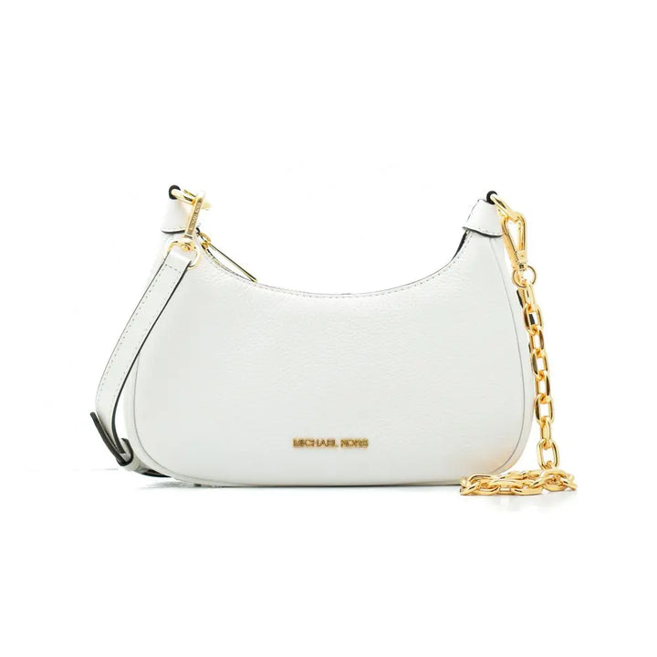 White Leather Shoulder Bag Michael Kors