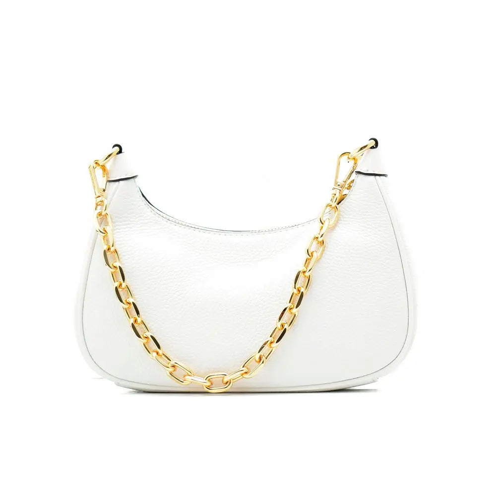 White Leather Shoulder Bag Michael Kors