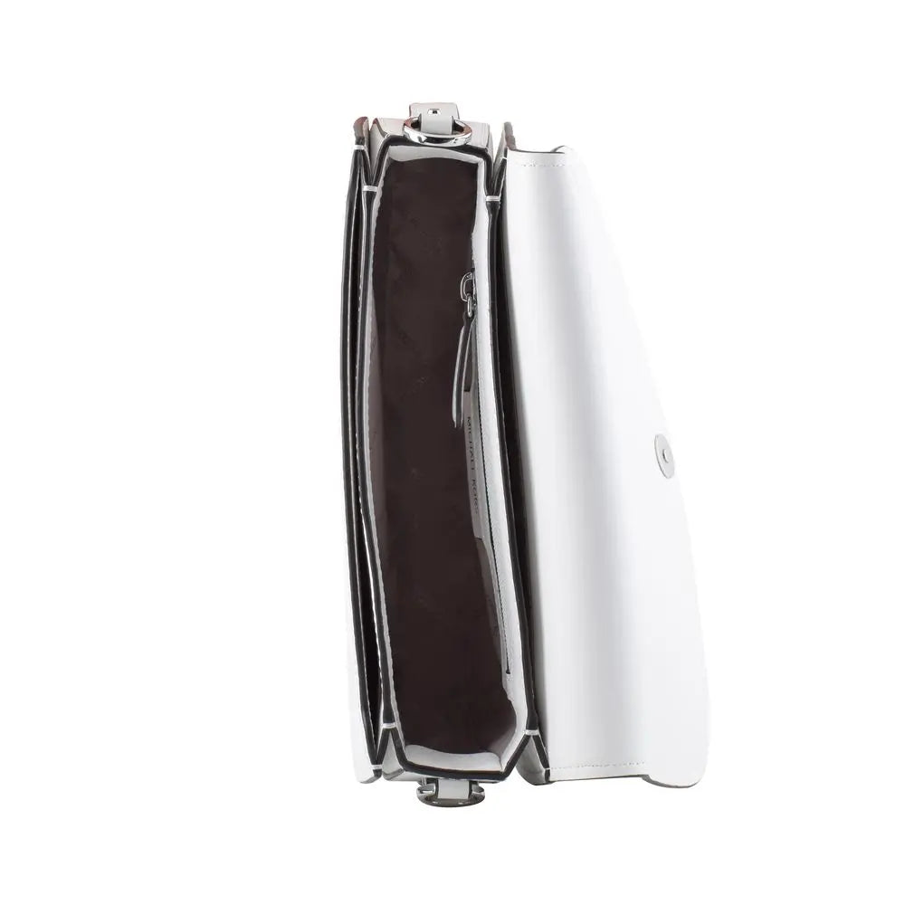White Leather Shoulder Bag Michael Kors