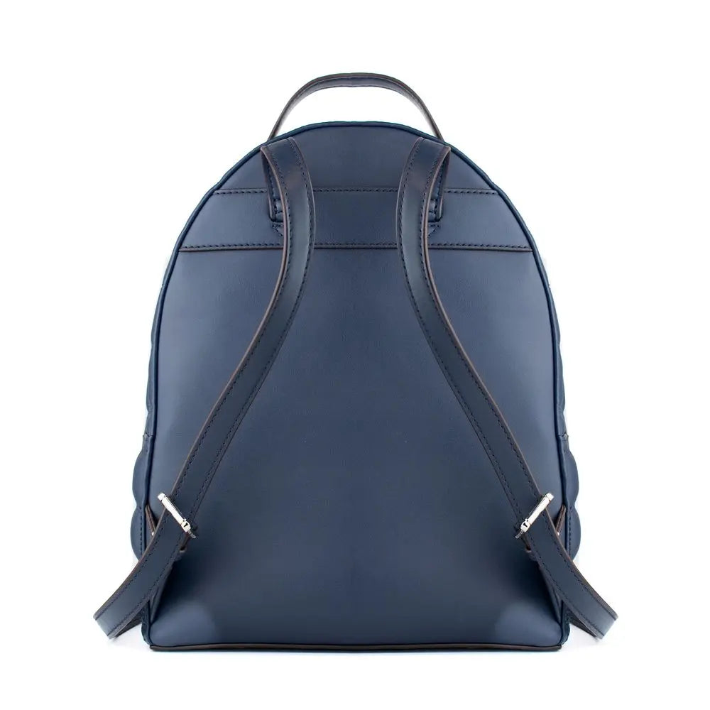 Blue Artificial Leather Backpack Michael Kors