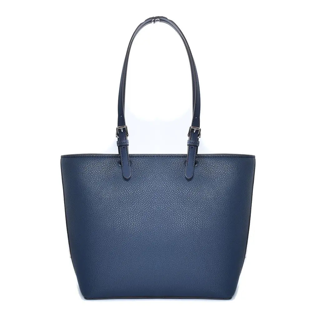 Blue Artificial Leather Tote Bag Michael Kors