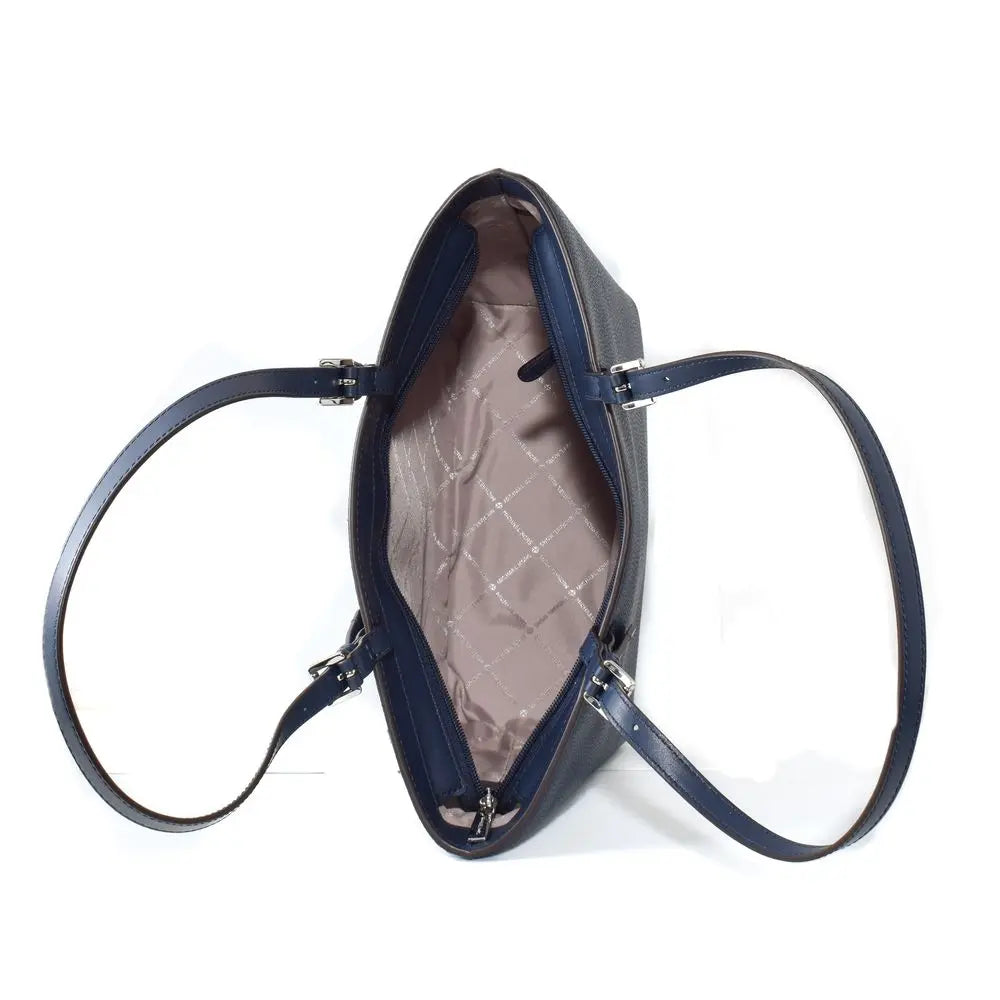 Blue Artificial Leather Tote Bag Michael Kors