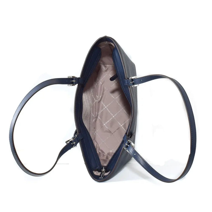 Blue Artificial Leather Tote Bag Michael Kors