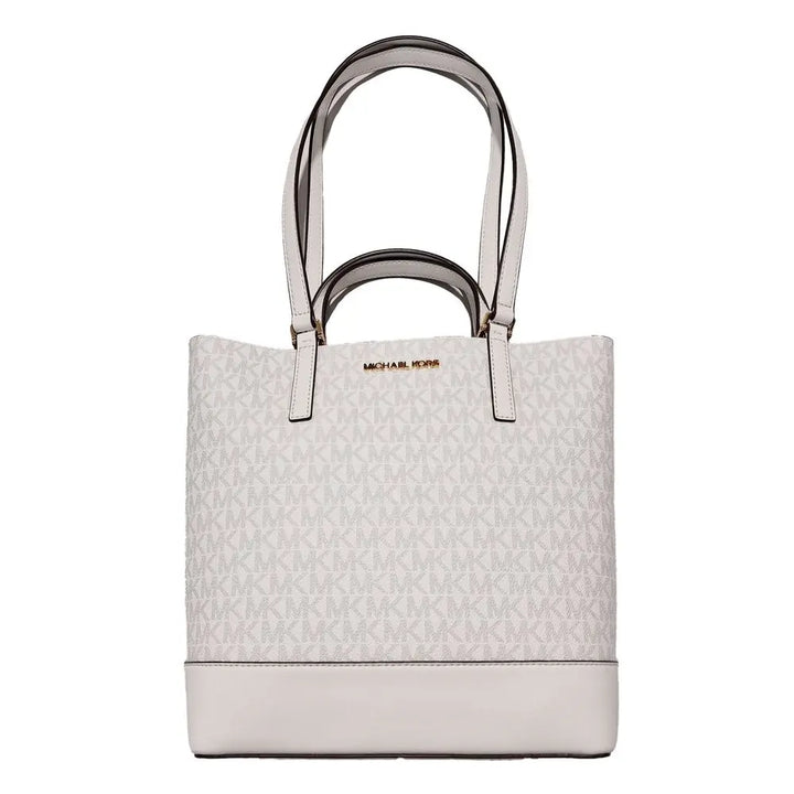 White Leather Tote Bag Michael Kors