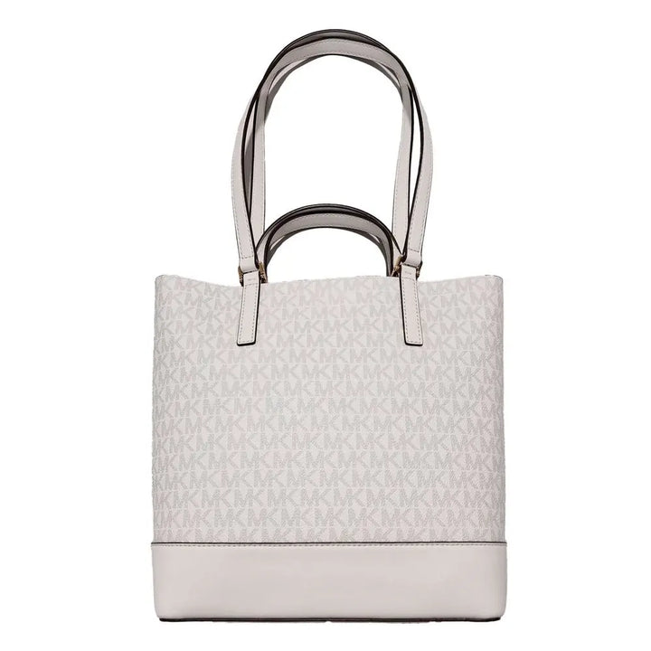 White Leather Tote Bag Michael Kors