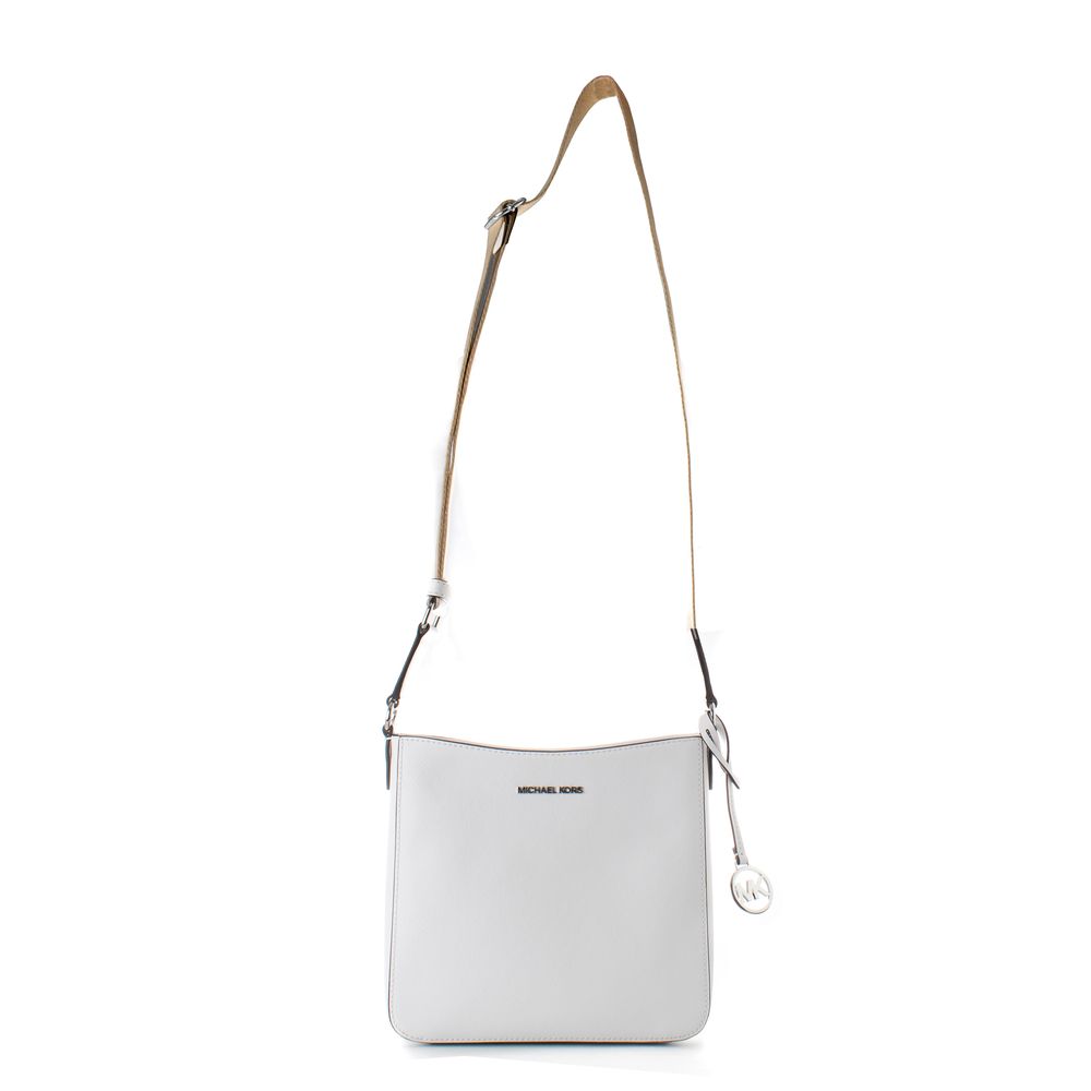 White Canvas Shoulder Bag Michael Kors