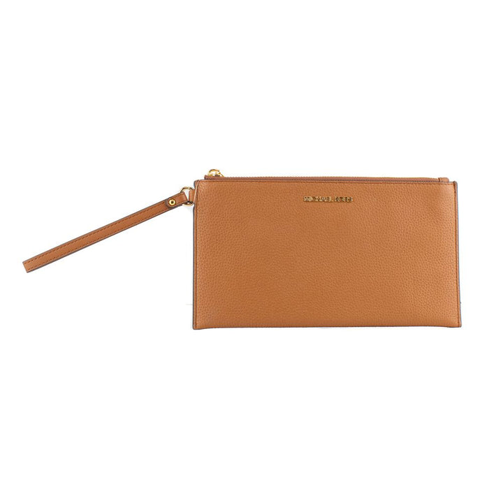 Brown Leather Clutch Bag Michael Kors