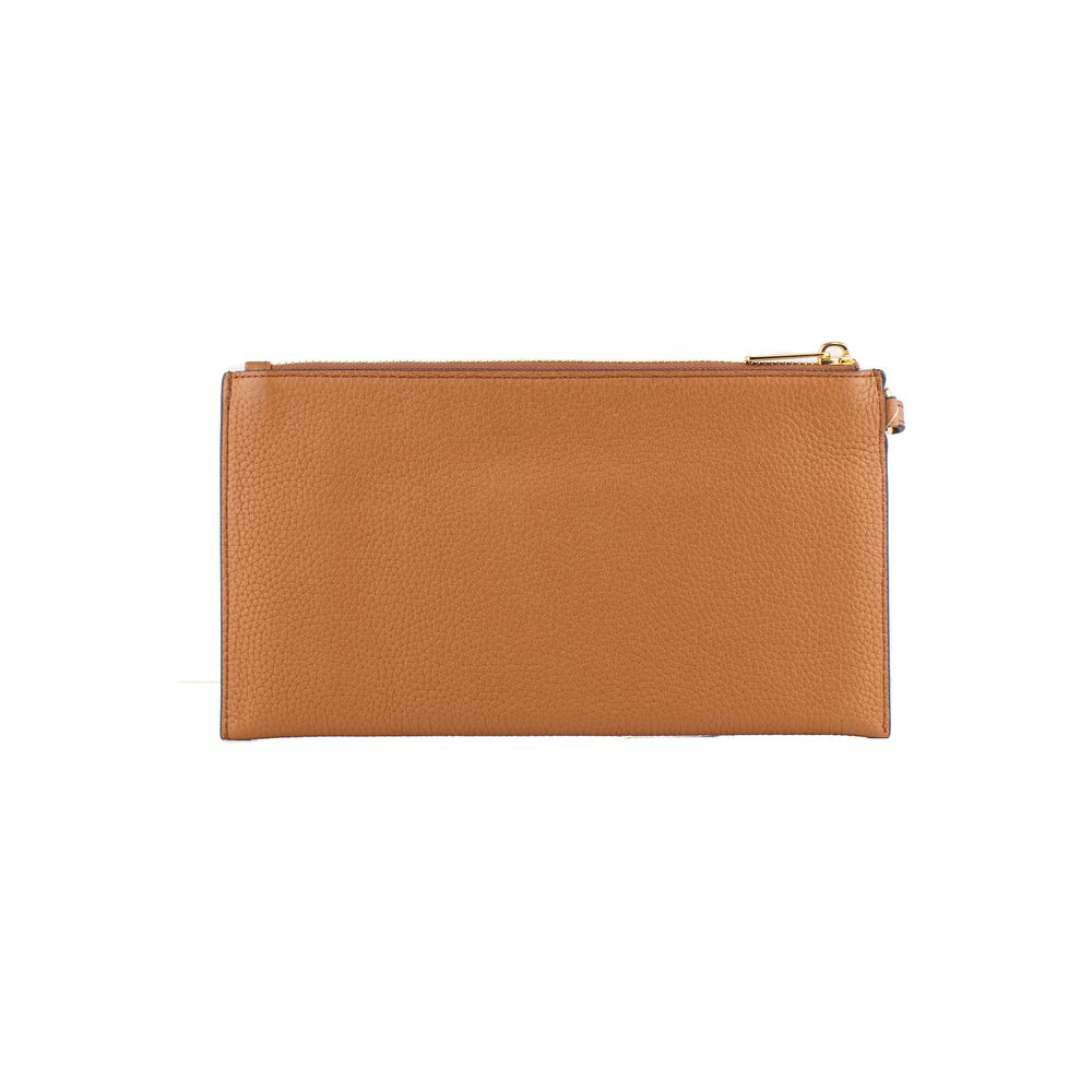 Brown Leather Clutch Bag Michael Kors
