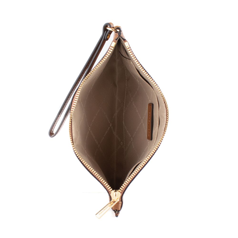 Brown Leather Clutch Bag Michael Kors