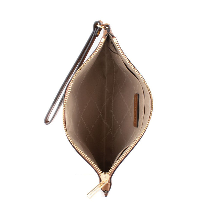 Brown Leather Clutch Bag Michael Kors