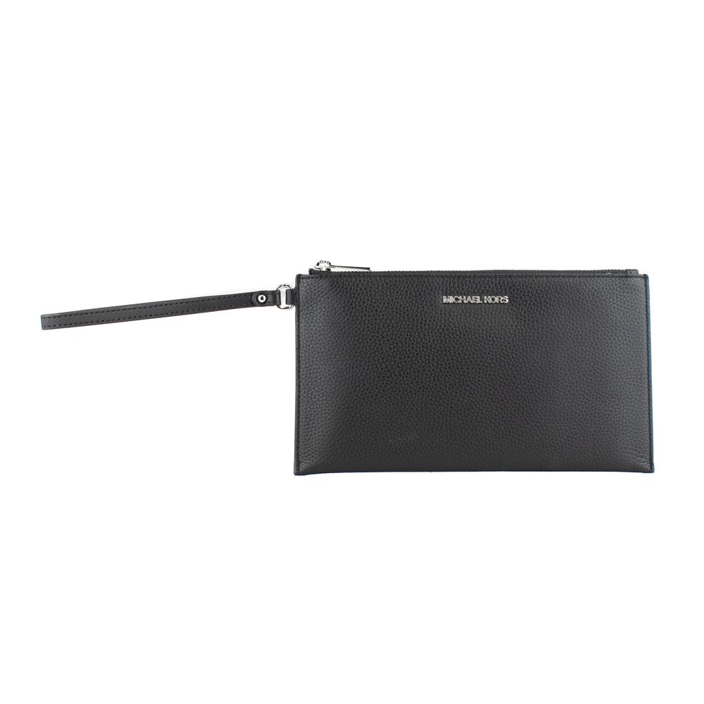 Black Leather Clutch Bag Michael Kors