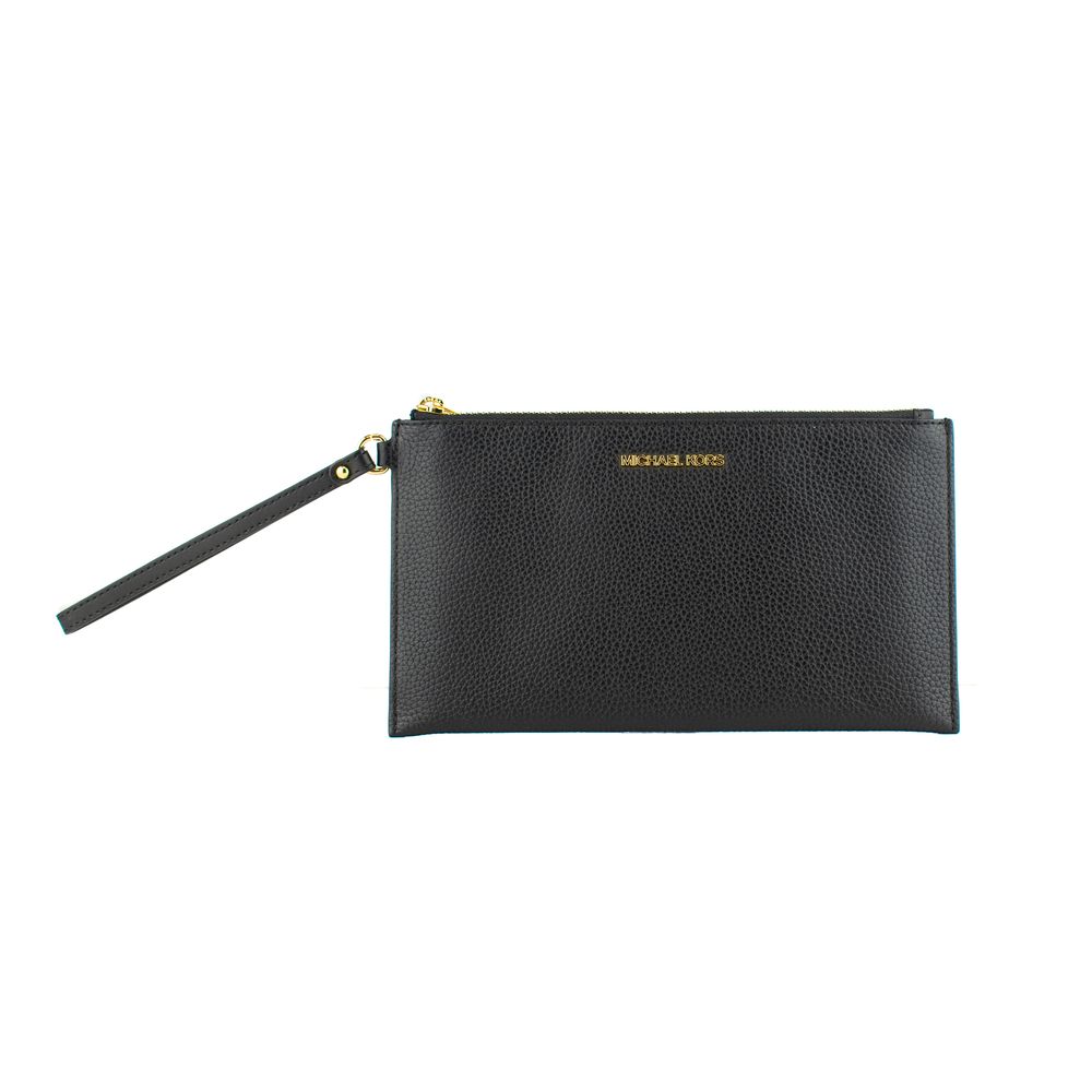 Black Leather Clutch Bag Michael Kors