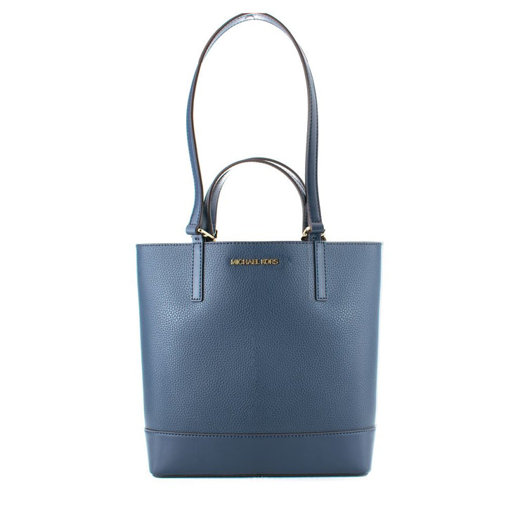 Blue Leather Tote Bag Michael Kors