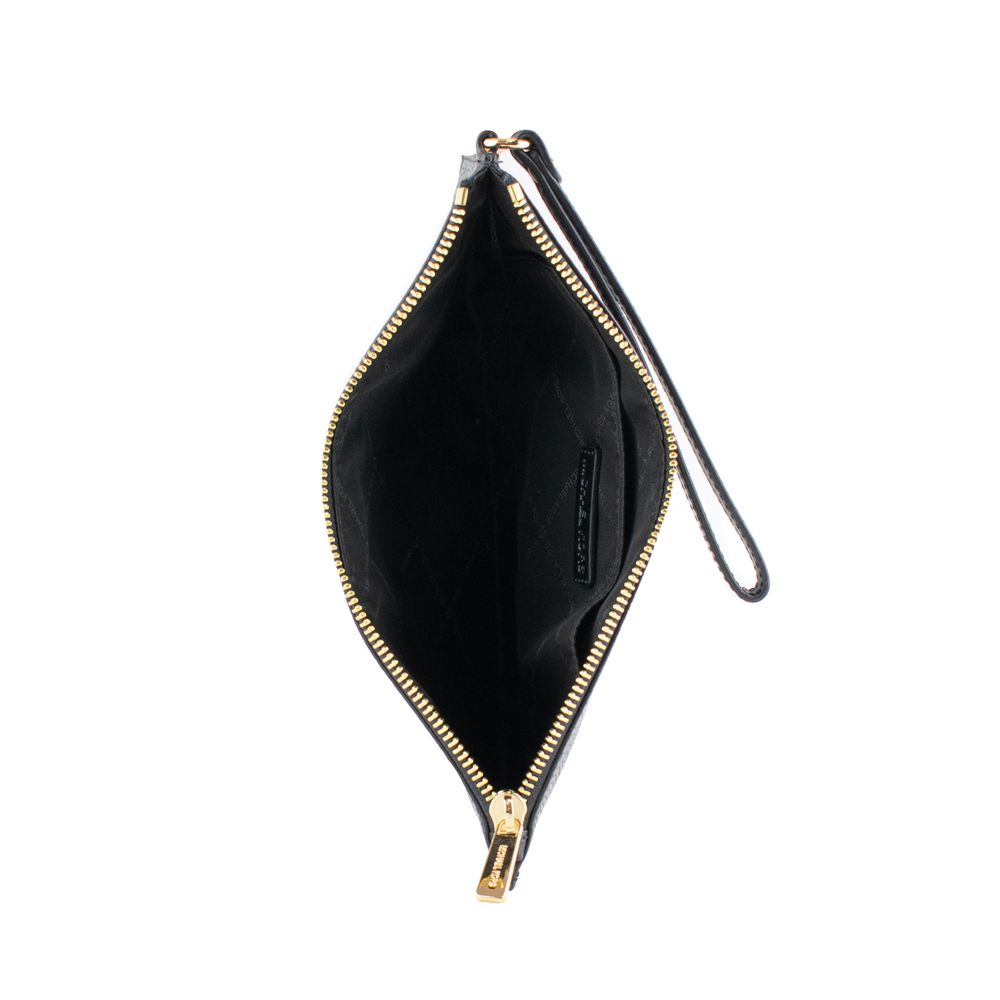 Black Leather Clutch Bag Michael Kors