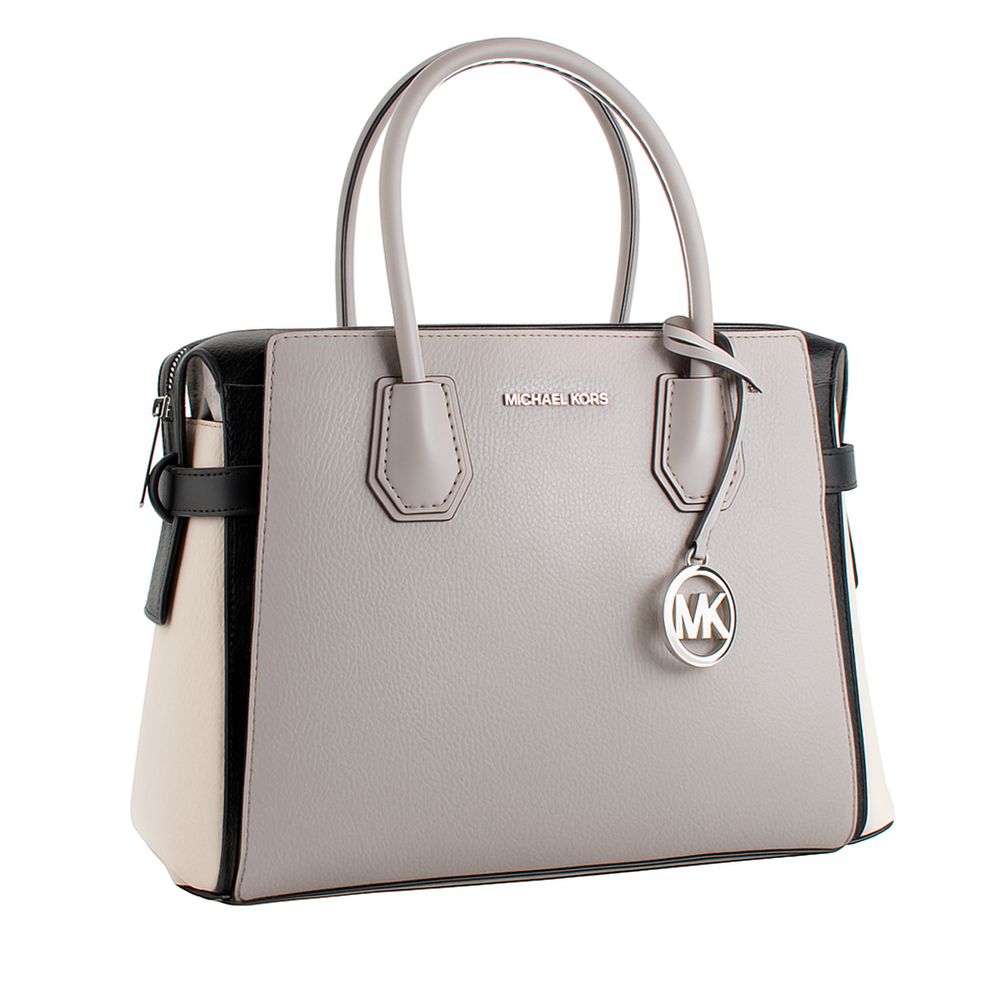 Gray Leather Handbag Michael Kors