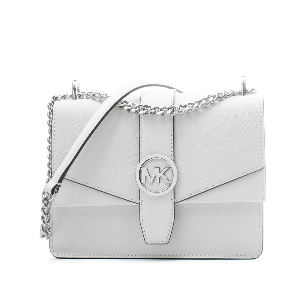 White Leather Shoulder Bag Michael Kors