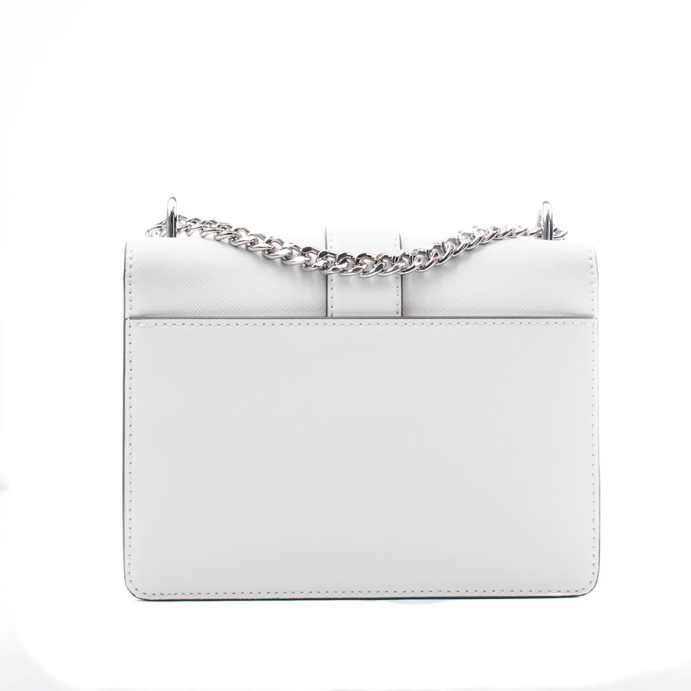 White Leather Shoulder Bag Michael Kors