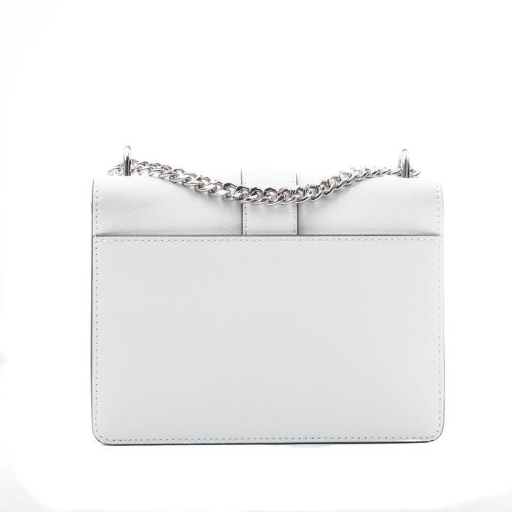 White Leather Shoulder Bag Michael Kors