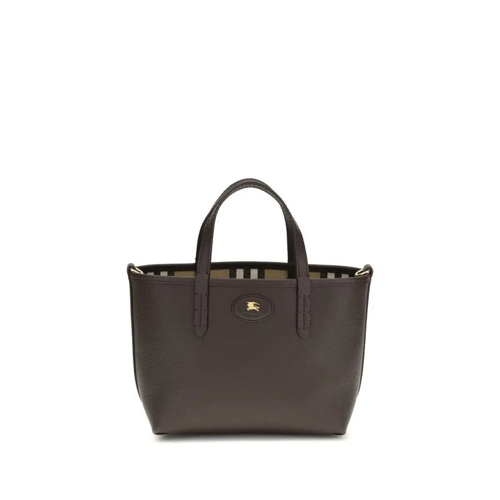Beige Calf Leather Bos Taurus Shoulder Bag Burberry