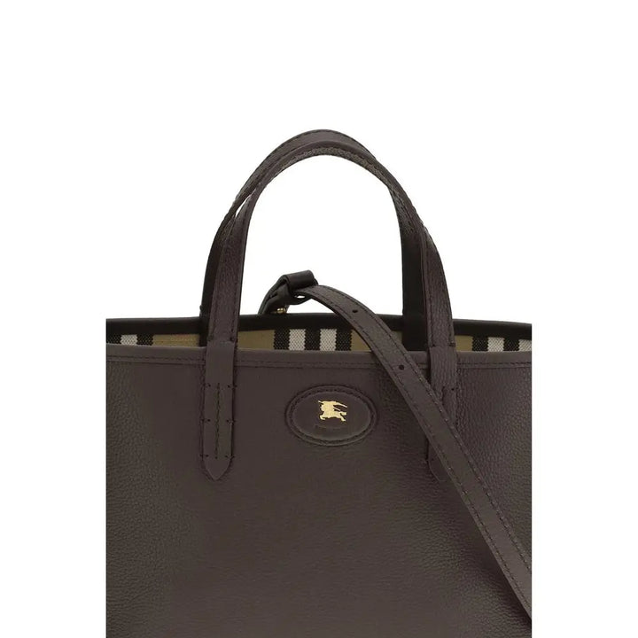 Beige Calf Leather Bos Taurus Shoulder Bag Burberry