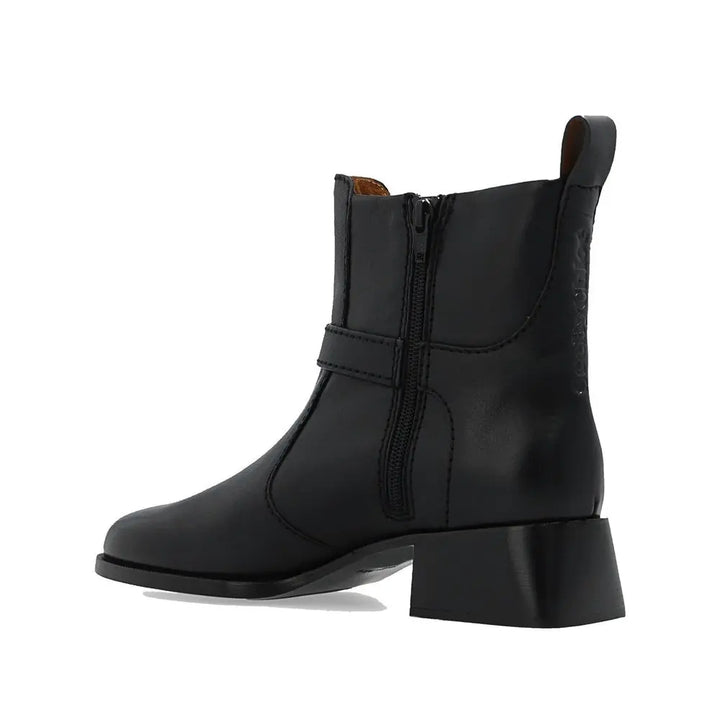 Black Calfskin Ankle Boots See By Chloé