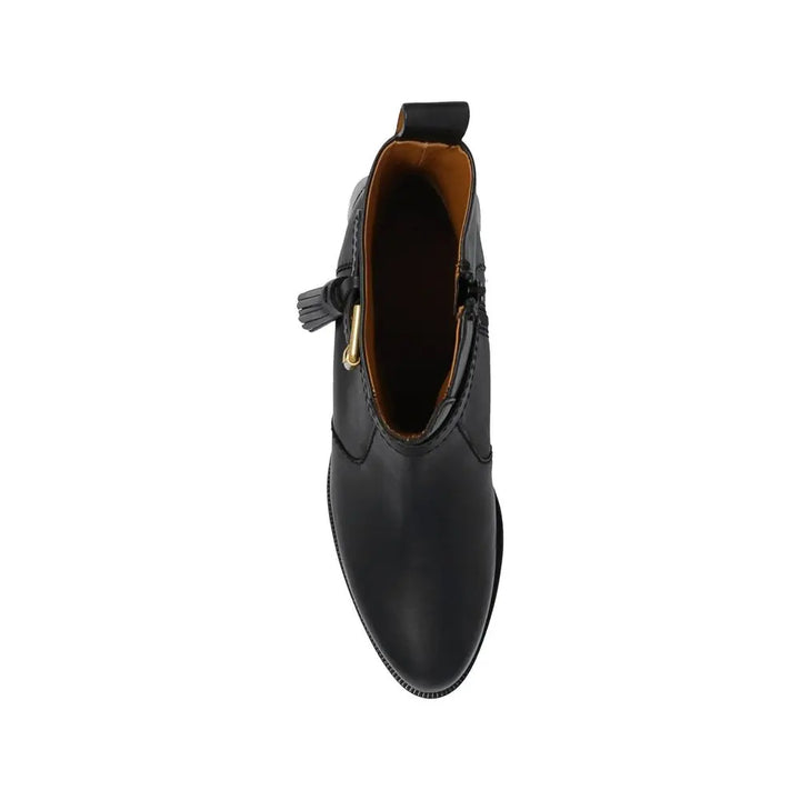 Black Calfskin Ankle Boots See By Chloé