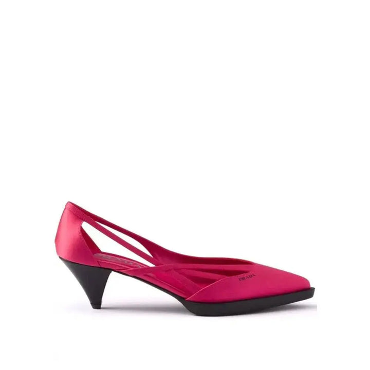 Multicolor Silk Mid Heel Pumps Prada