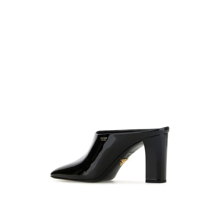 Black Calfskin Mules Prada