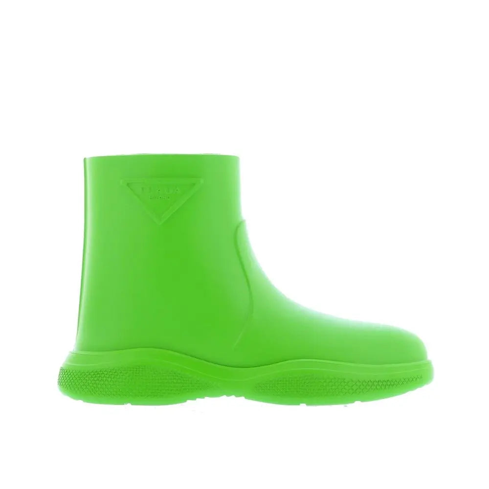 Bicolor Rubber Rain Boots Prada