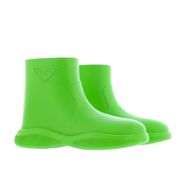 Bicolor Rubber Rain Boots Prada