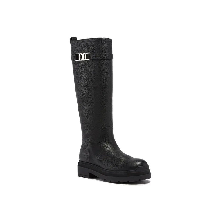 Black Calfskin Over The Knee Salvatore Ferragamo