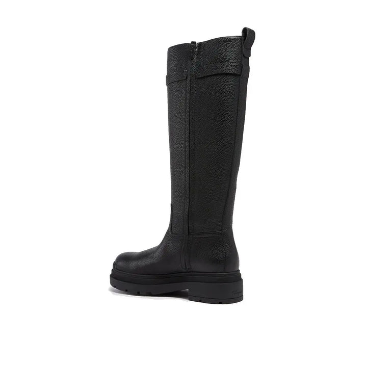 Black Calfskin Over The Knee Salvatore Ferragamo