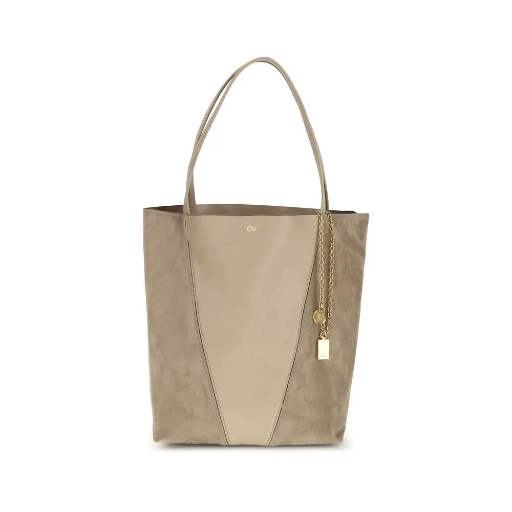 Beige Leather Shoulder Bag Chloé