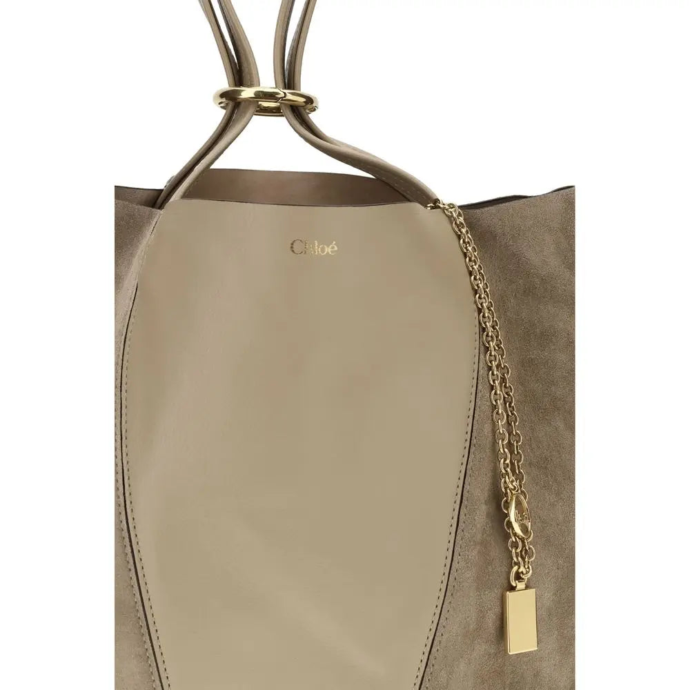 Beige Leather Shoulder Bag Chloé