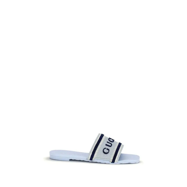 Blue Cotton Sandals Gucci